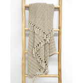 Carly Woven Cotton Throw - Brown/Natural