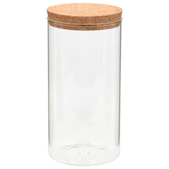 Glass Storage Jars with Cork Lid 6 Piece Set