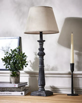 Incia Rustic Column Table Lamp