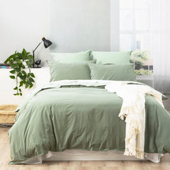Essentials Vintage Stone Washed Reversible Quilt Cover Set by Renee Taylor