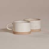 Handcrafted Ceramic Sesame Glaze Mugs Set of 2