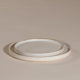 Handcrafted Sesame Glaze Ceramic Plates Set of 2