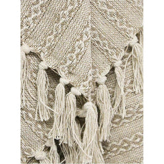 Carly Woven Cotton Throw - Brown/Natural