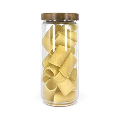 Tall Glass Storage Jar with Acacia Lid