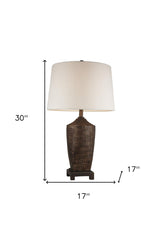 Ribbed Bronze Table Lamp