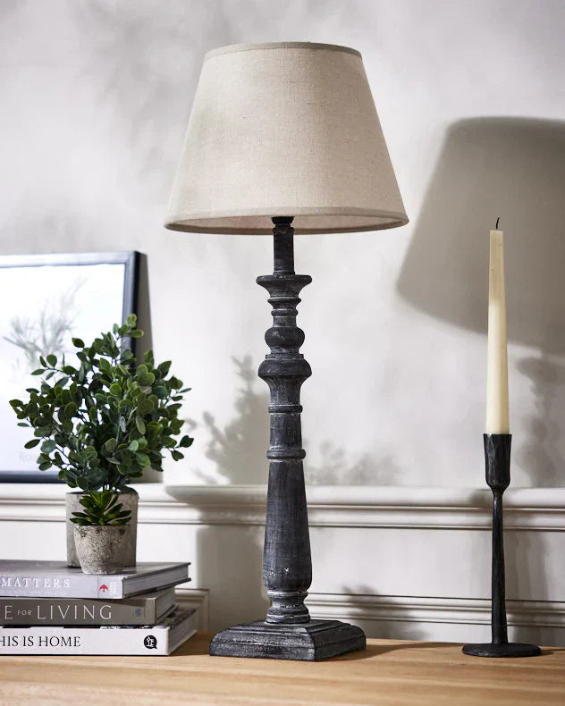 Incia Rustic Column Table Lamp