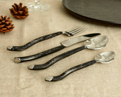 Seville Silver Stainless Steel Rustic Cutlery Set