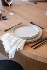 Handcrafted Sesame Glaze Ceramic Plates Set of 2