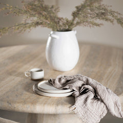 Handcrafted Sesame Glaze Ceramic Plates Set of 2