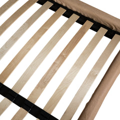 Mallorca Buffalo Leather Bed | Enoki Brown