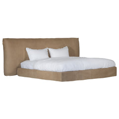 Mallorca Buffalo Leather Bed | Enoki Brown